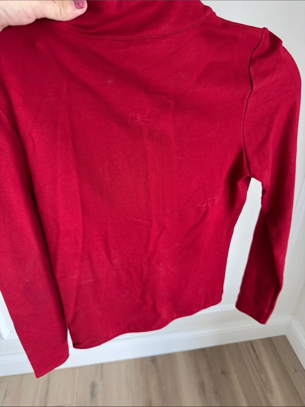 Karen Millen Red Zippered Twist-Front Cowl Sweater